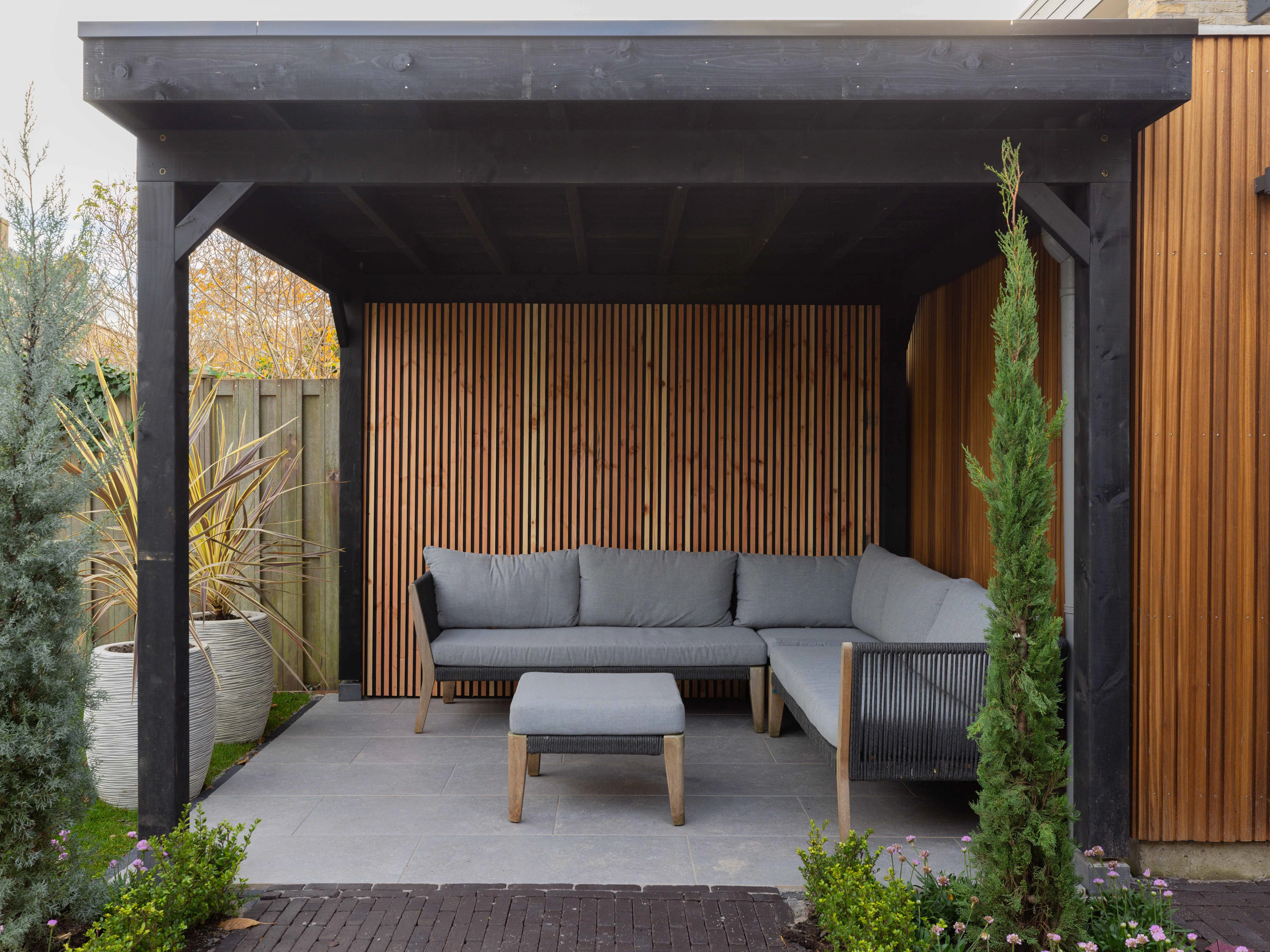 Douglas Rhombusprofielplank Triple 2.5 x 14 cm (25 x 140 mm) Zwart - Lengte 400 cm - Afbeelding 7